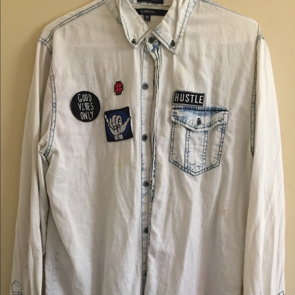 Patchy Faded Button Down